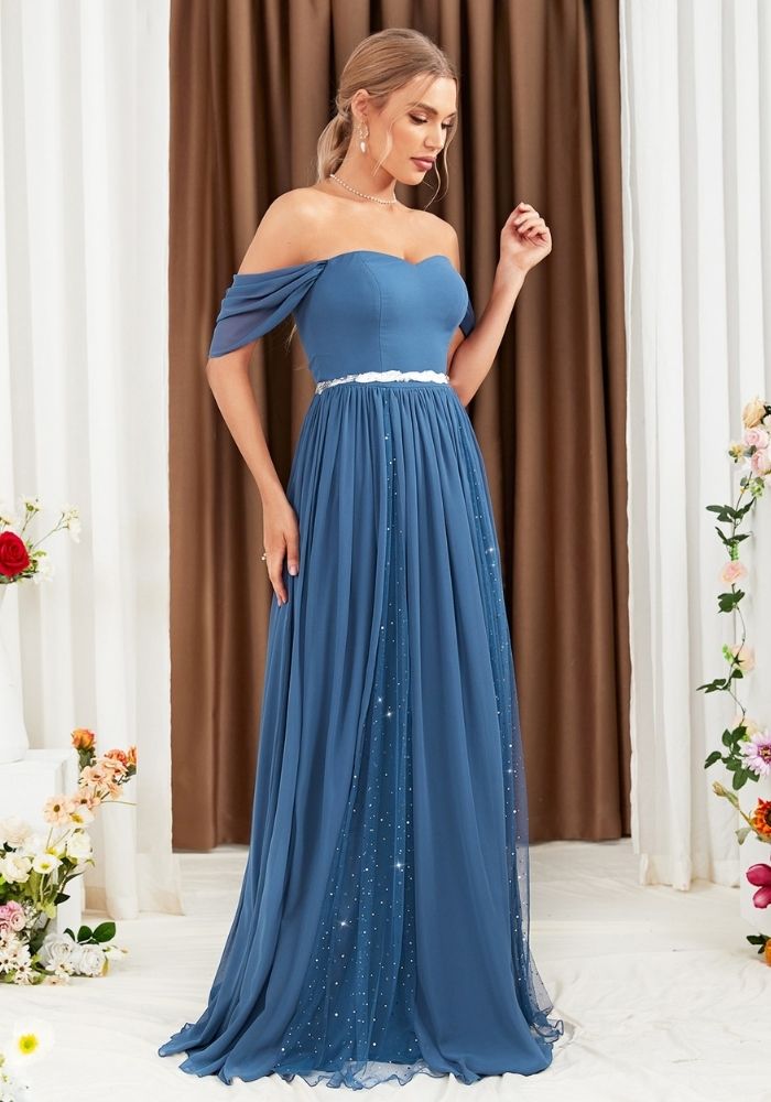 Cocktailkleid Blau Hochzeit