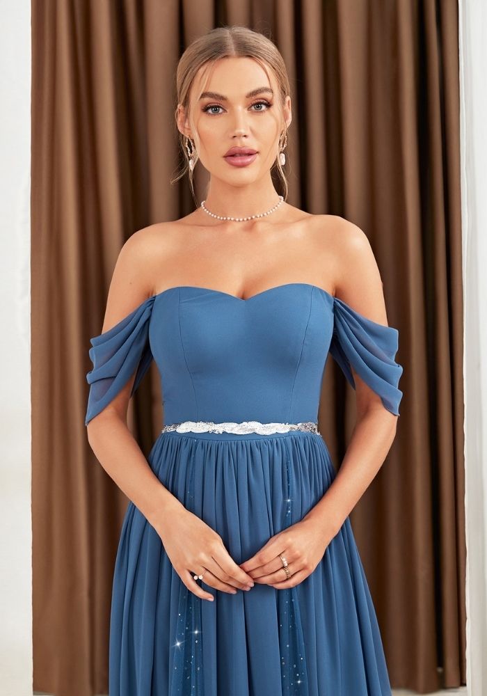 Cocktailkleid Blau Hochzeit