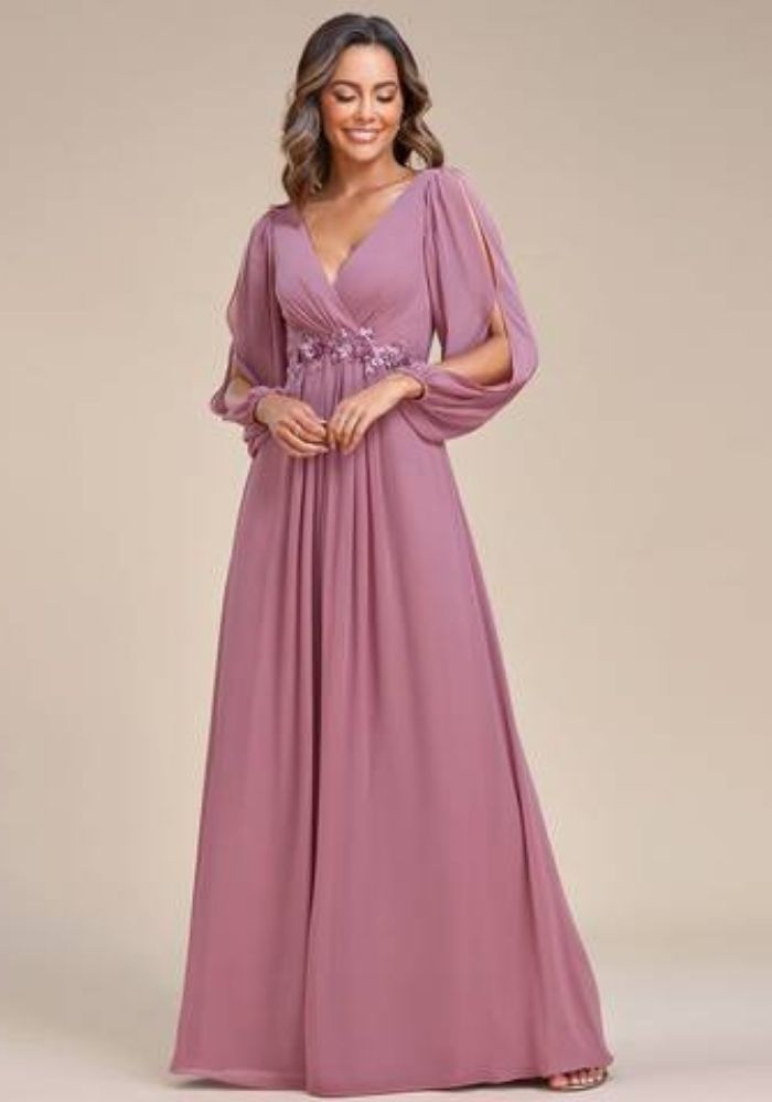 Cocktailkleid für Hochzeit lang violett