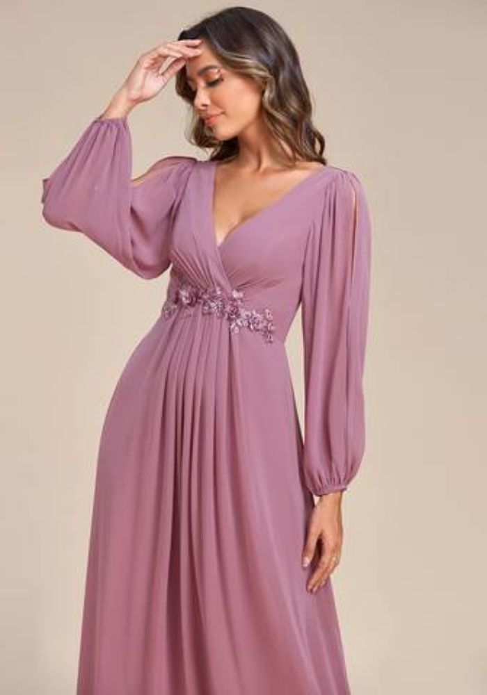 Cocktailkleid für Hochzeit lang violett