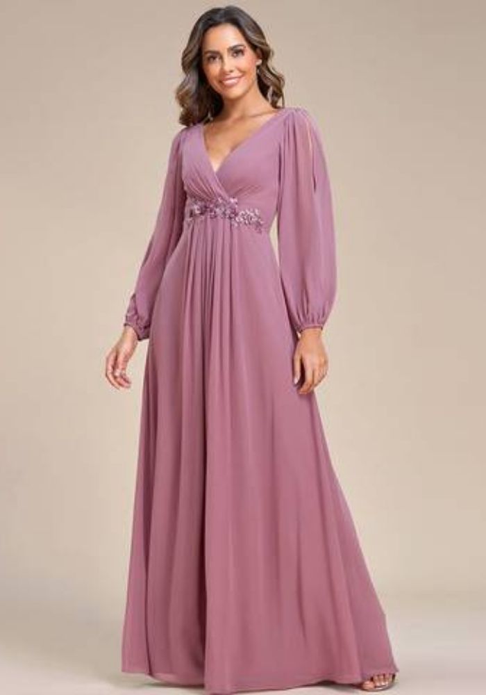 Cocktailkleid für Hochzeit lang violett