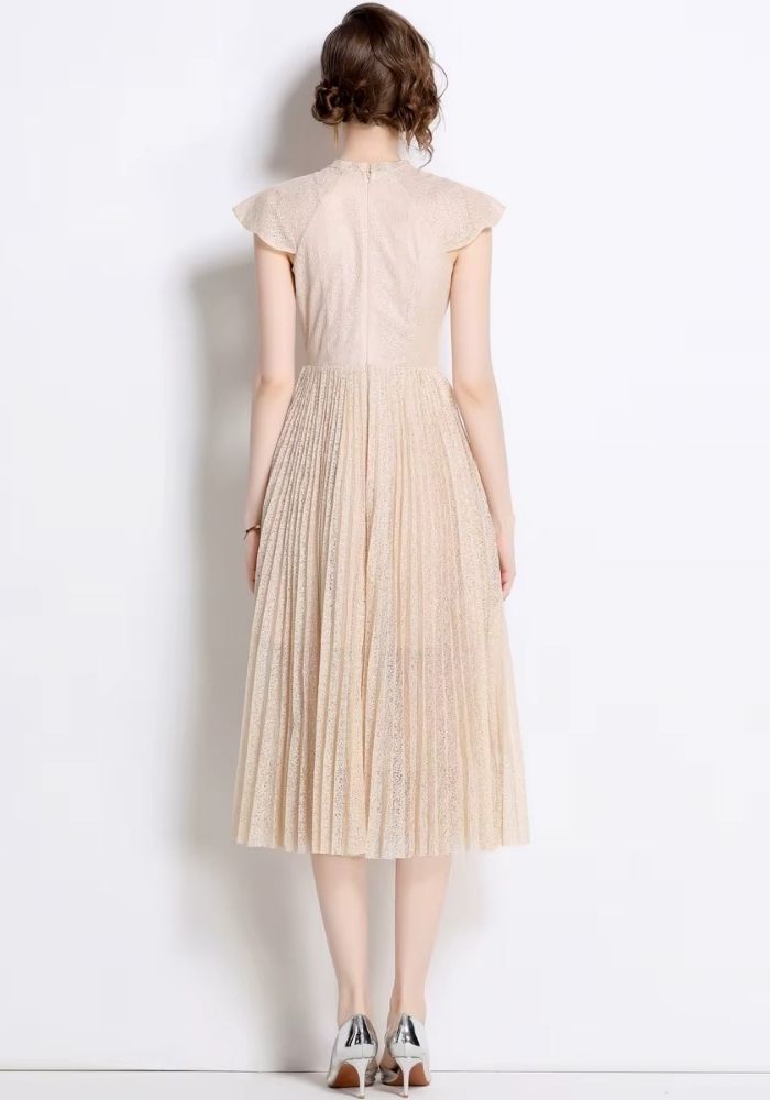 Cocktailkleid für Hochzeit Plissiert Lang Damen