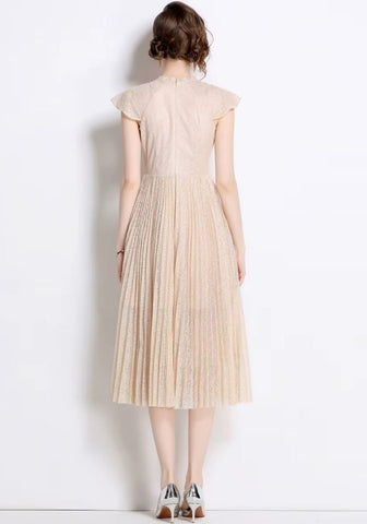 Cocktailkleid für Hochzeit Plissiert Lang Damen