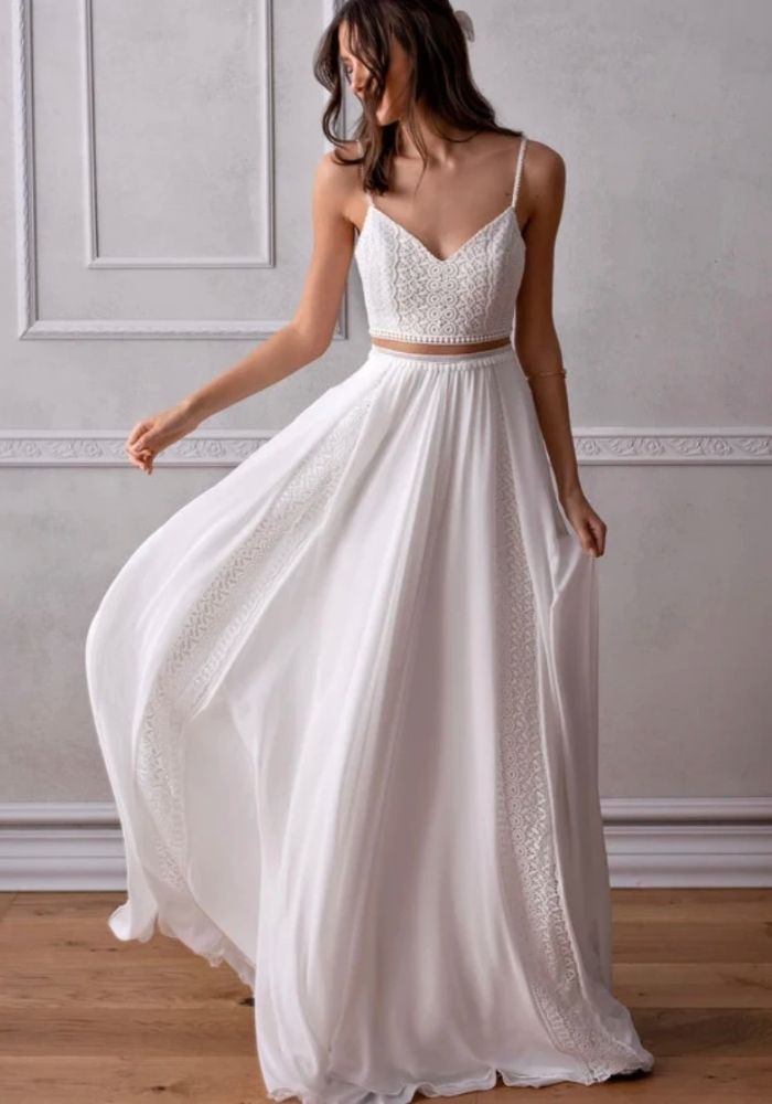 Cocktailkleid für Hochzeit weiß