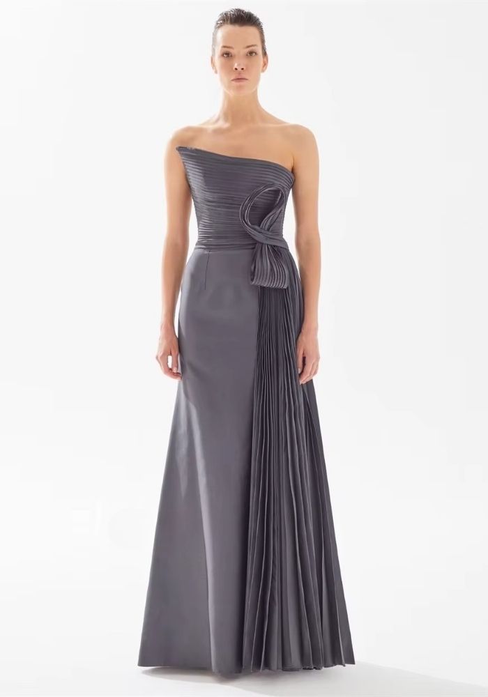 Cocktailkleid Hochzeit Gast Klassisch Trägerlos