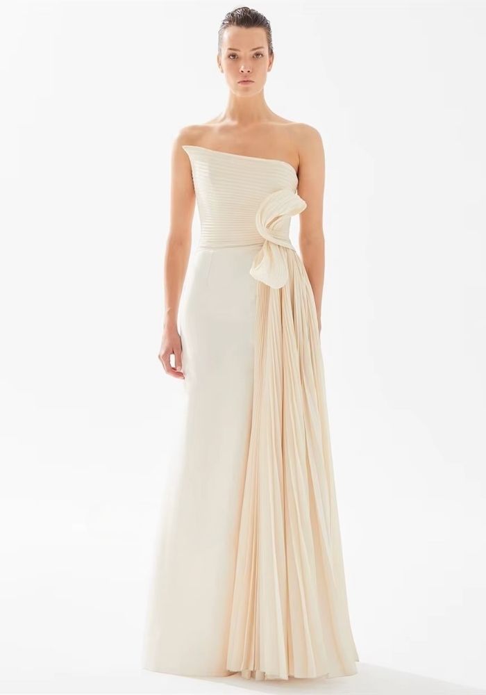 Cocktailkleid Hochzeit Gast Klassisch Trägerlos
