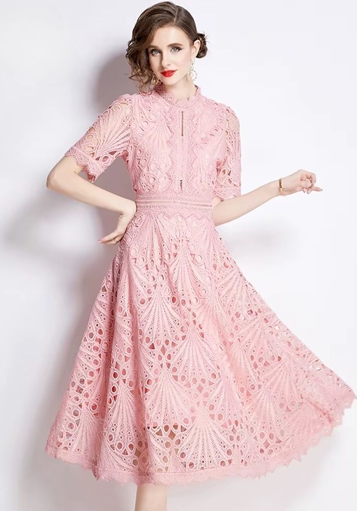 Cocktailkleid Hochzeit Sommer Florale Spitze
