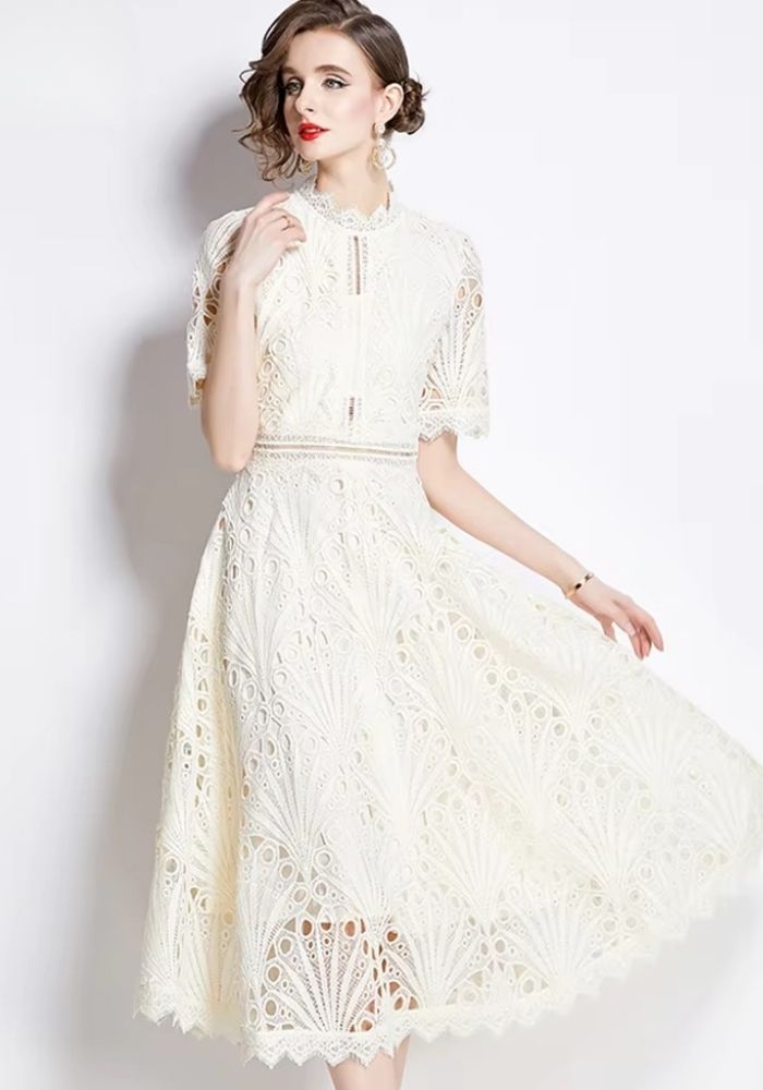 Cocktailkleid Hochzeit Sommer Florale Spitze