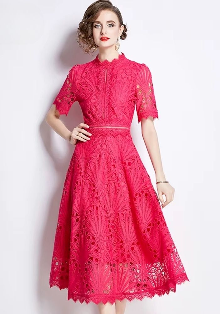 Cocktailkleid Hochzeit Sommer Florale Spitze