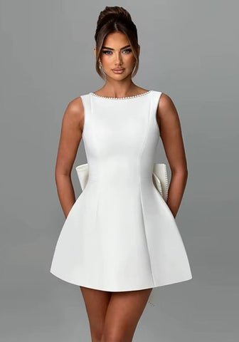 Cocktailkleider für eine Hochzeit Sommer mit Schleife